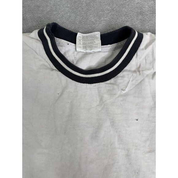 Vintage 90s Nike Short Sleeve T Shirt Men's Size Large White Distressed - Picture 9 of 13